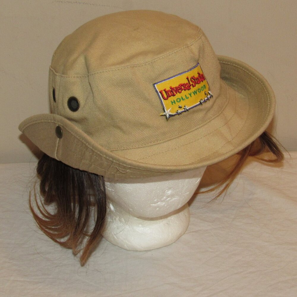 Vintage 80s Universal Studios Hollywood Hair Hat Safari Cap Adult sz Large RARE